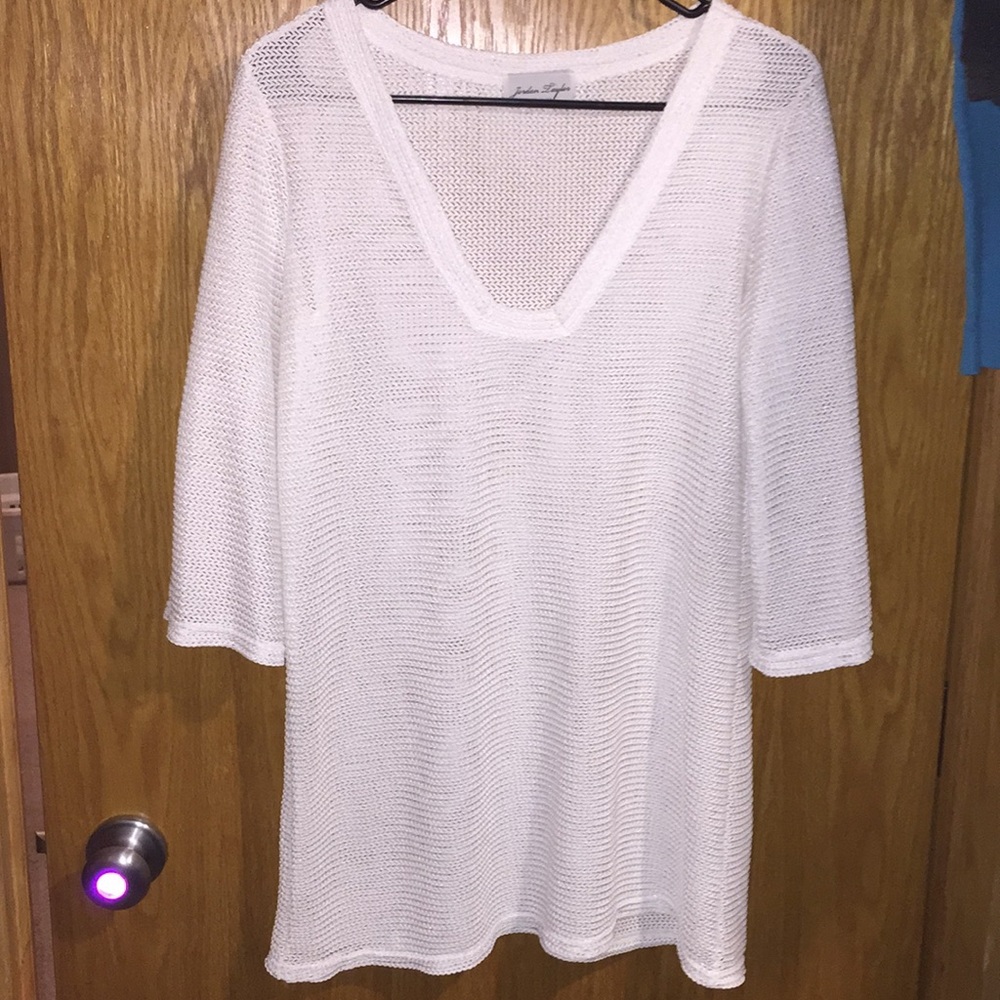 Jordan Taylor White Beach Cover Up Medium